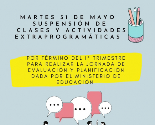 Suspensión de clases 31 de Mayo