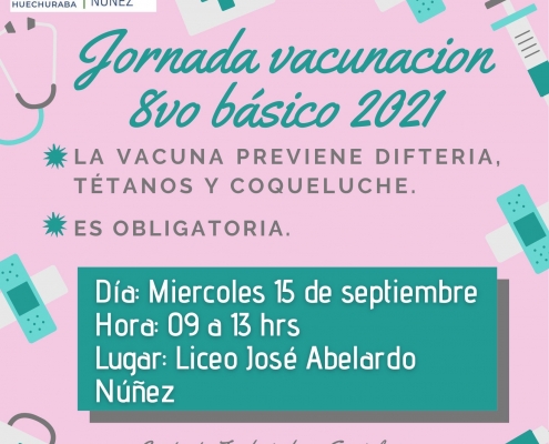 Jornada de vacunación 8vo básico