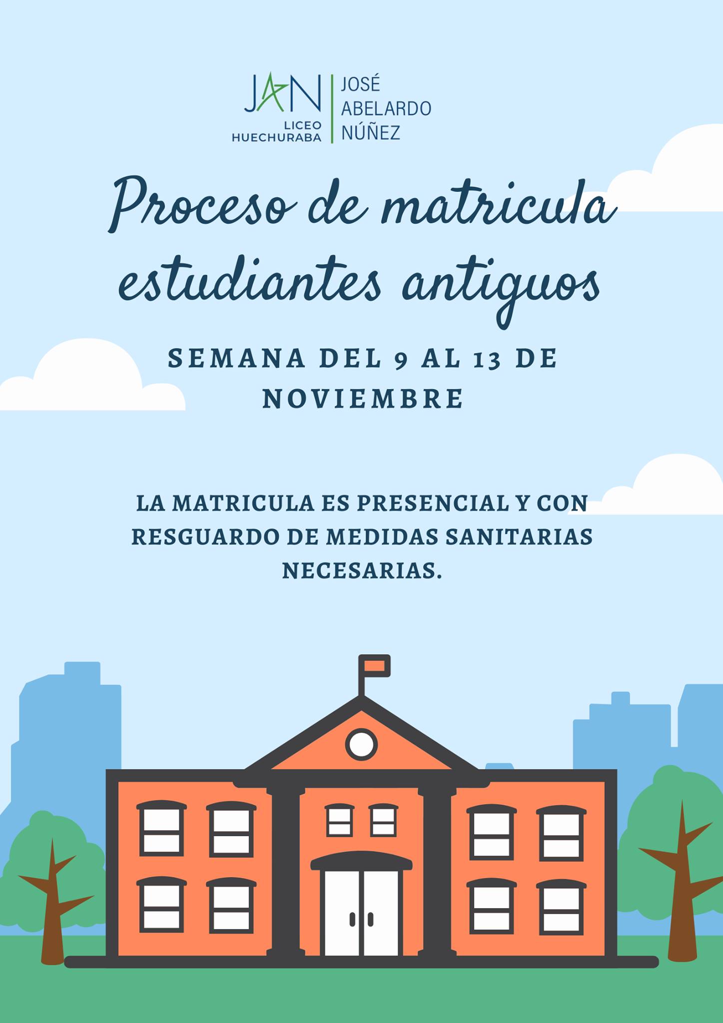 Matriculas para estudiantes antiguos